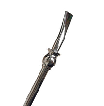 Load image into Gallery viewer, Yerba Mate Bombilla Straw Spoon Style Curved Alpaca Silver - 7.6"