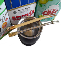 Load image into Gallery viewer, Yerba Mate 6 Sample Bags (ALL TYPES) Kit – Steel Mate Cup & 2 Bombillas