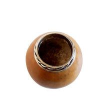 Load image into Gallery viewer, NATURAL Yerba Mate Gourd with Alpaca Silver Rim