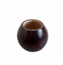 Load image into Gallery viewer, Small Size Dark Brown Yerba Mate Gourd (Tennis Ball)