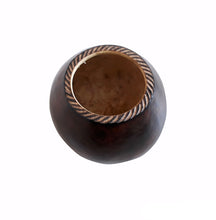 Load image into Gallery viewer, Small Size Dark Brown Yerba Mate Gourd (Tennis Ball)