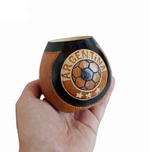 Load image into Gallery viewer, “ARGENTINA” 3 Stars World Cup Soccer Yerba Mate Gourd, Yerba Bag & Bombilla