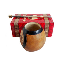 Load image into Gallery viewer, “ARGENTINA” 3 Stars World Cup Soccer Yerba Mate Gourd, Yerba Bag & Bombilla
