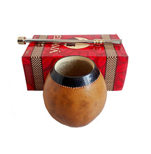 Load image into Gallery viewer, “ARGENTINA” 3 Stars World Cup Soccer Yerba Mate Gourd, Yerba Bag & Bombilla