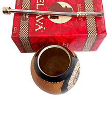 Load image into Gallery viewer, “ARGENTINA” 3 Stars World Cup Soccer Yerba Mate Gourd, Yerba Bag & Bombilla