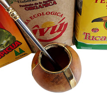Load image into Gallery viewer, 4 Organic Yerba Mate Bags + Gourd & Bombilla - FREE SHIPPING USA-CANADA