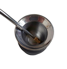 Load image into Gallery viewer, Black Laser Engraved Stainless Steel Yerba Mate Cup &amp; Bombilla – Create your Own Design!