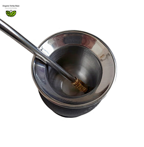 Black Laser Engraved Stainless Steel Yerba Mate Cup & Bombilla – Create your Own Design!