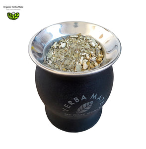 Black Laser Engraved Stainless Steel Yerba Mate Cup & Bombilla – Create your Own Design!