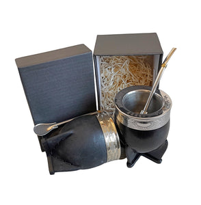 Imperial Customizable Laser Engraved Steel Yerba Mate Gourd Set - Gift Box