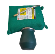 Load image into Gallery viewer, Organic Yerba Mate Set: 140 ml Steel Gourd, 1 kg Yerba &amp; 16 cm Bombilla