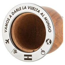 Load image into Gallery viewer, Laser-Engraved Wooden Mate Cup S. Steel Rim &amp; Bombilla | Personalized Set