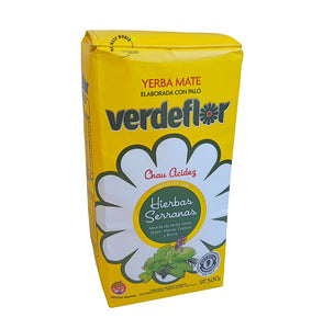 Yerba Mate Verdeflor Hierbas Serranas: Poleo, Mint, L. Verbena & Burro