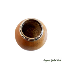Load image into Gallery viewer, NATURAL Yerba Mate Gourd with Alpaca Silver Rim