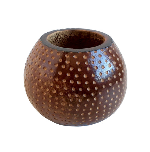 Unique Handcrafted “Full Dotted” Yerba Mate Gourd