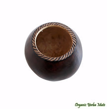 Load image into Gallery viewer, Small Size Dark Brown Yerba Mate Gourd (Tennis Ball)