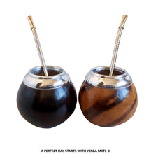 Load image into Gallery viewer, 2 Mate Gourds + 2 Detachable Bombillas - 2 Sets at the Price of 1!