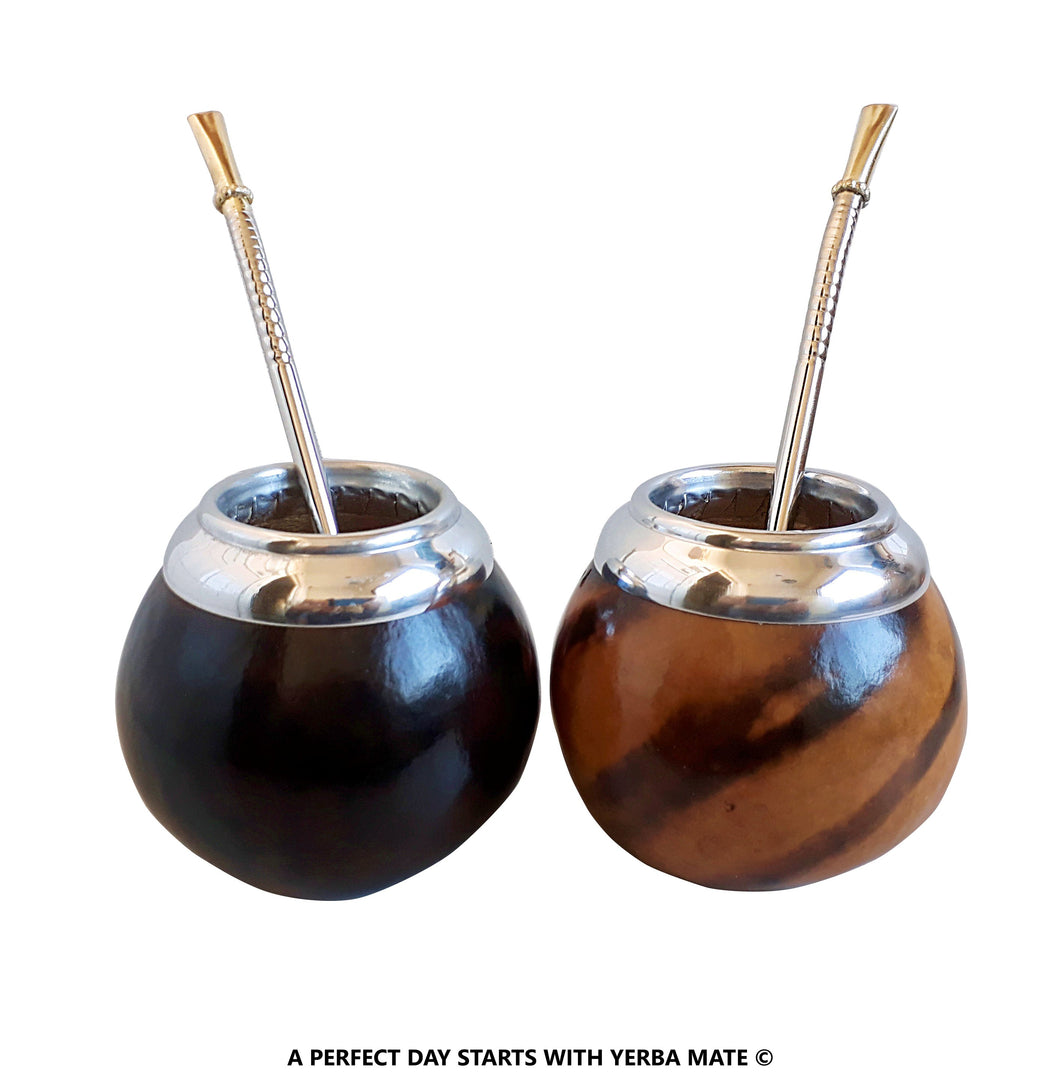 2 Mate Gourds + 2 Detachable Bombillas - 2 Sets at the Price of 1!