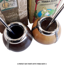 Load image into Gallery viewer, Yerba Mate Super Sale! 2 Mate Gourds, 2 Organic Yerba Bags, 2 Stainless Steel Bombillas