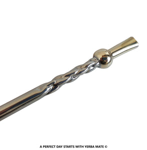 Alpaca Silver & 18k Gold Bombilla “Spoon” Style End for Yerba Mate