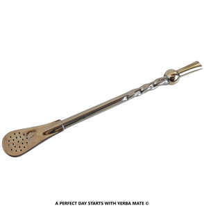Alpaca Silver & 18k Gold Bombilla “Spoon” Style End for Yerba Mate