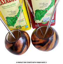 Load image into Gallery viewer, Yerba Mate Super Sale! 2 Mate Gourds, 2 &quot;Playadito&quot; Yerba Bags, 2 Bombillas