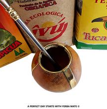 Load image into Gallery viewer, 4 Organic Yerba Mate Bags + Gourd &amp; Bombilla - FREE SHIPPING USA-CANADA