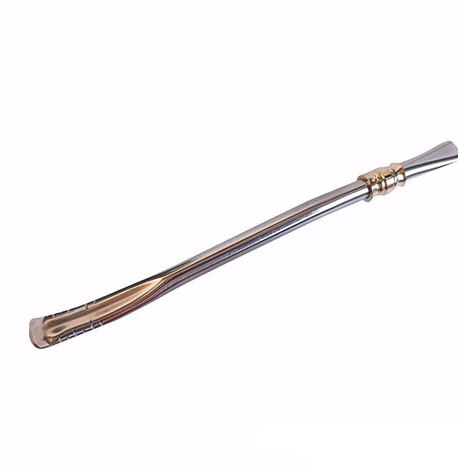 Curved Stainless Steel Bombilla for Yerba Mate / 