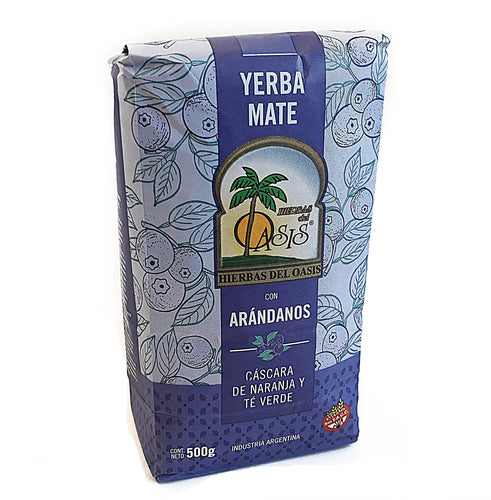 Yerba Mate Hierbas del Oasis w/ Blueberries, Orange & Green Tea - 1.10 Lbs Bag