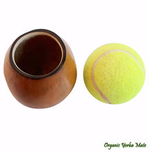 Load image into Gallery viewer, Small Size Natural Plain Yerba Mate Gourd (Tennis Ball)