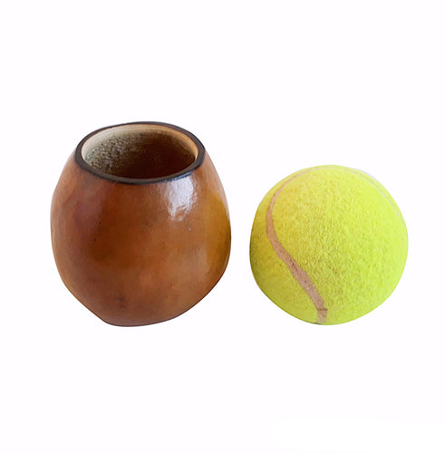 Small Size Natural Plain Yerba Mate Gourd (Tennis Ball)