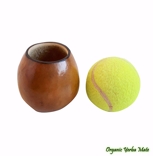 Small Size Natural Plain Yerba Mate Gourd (Tennis Ball)